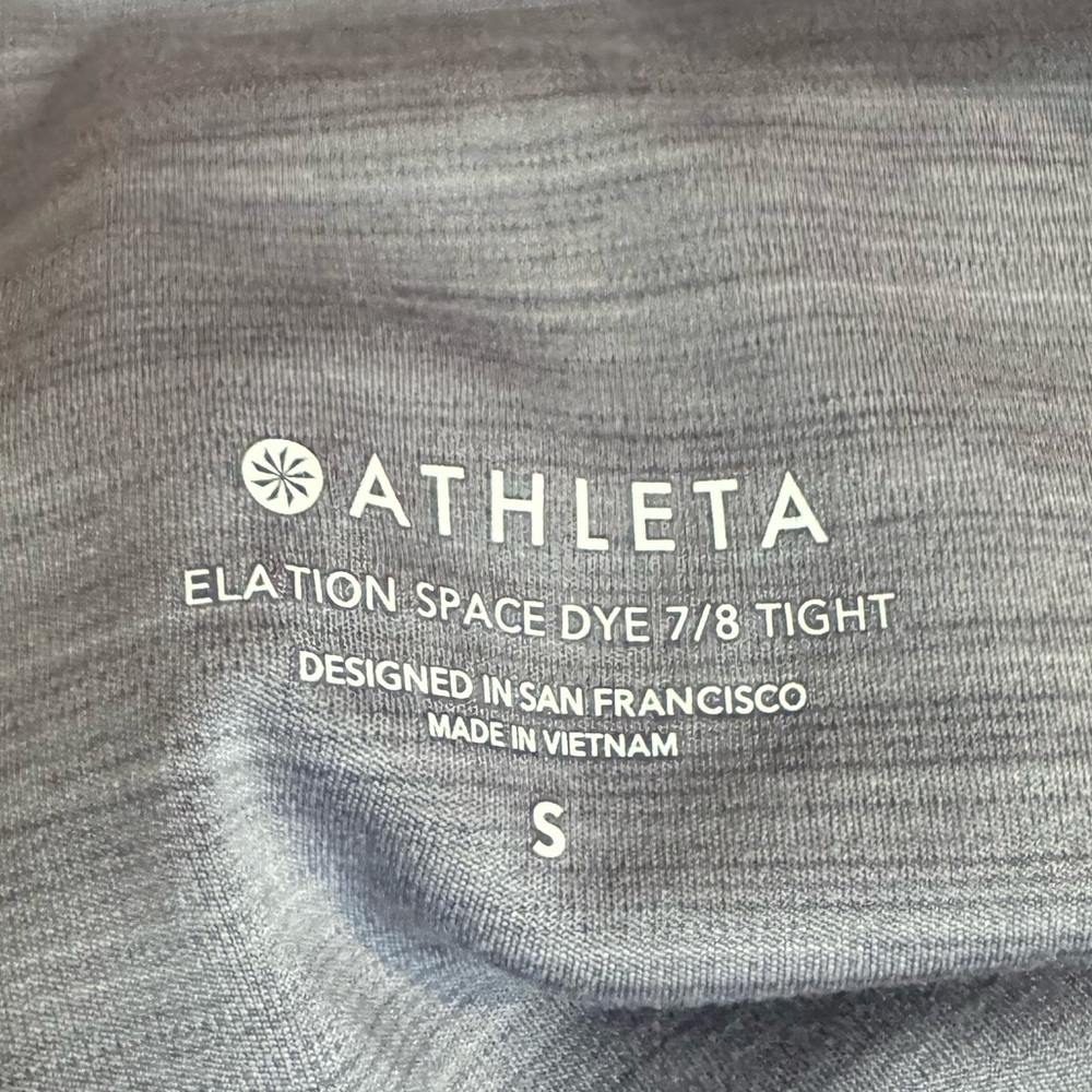 ATHLETA 🩶 “Elation Space Dye 7/8 Tight” Athleisure Leggings (Women’s Size Small) - Picture 6 of 10
